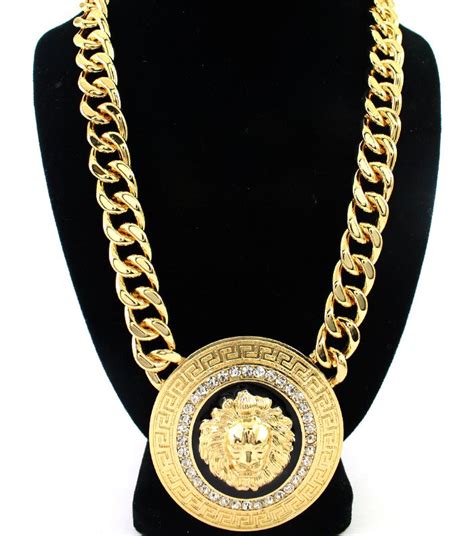 versace mens jewellery sale|authentic Versace lion necklace.